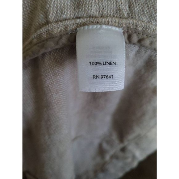 J Jill Linen Light Weight Tan Jacket Size Medium - Picture 8 of 8